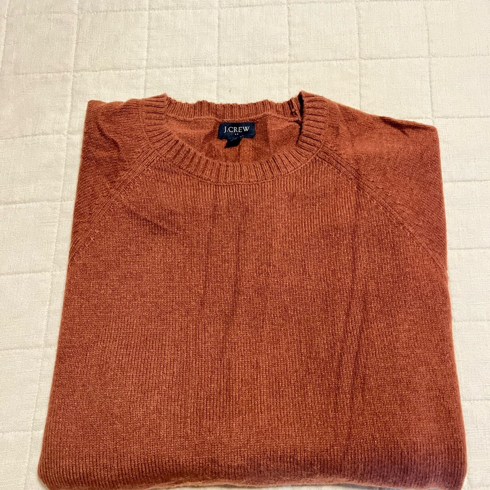 J. Crew Men's Warm Rust Crewneck Sweater